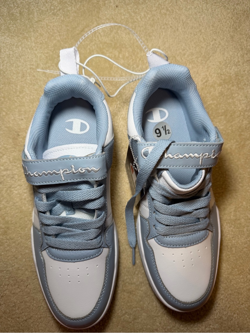 NWT Champion Light Blue & White Strap Low Top Court
Sneakers 9.5